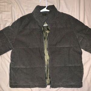 RARE brandy melville corduroy puffer jacket